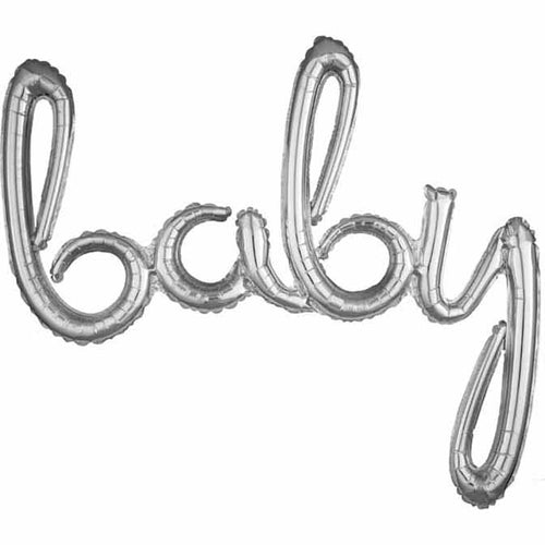 Baby Silver Script Foil