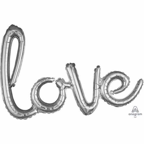Love Silver Script Foil