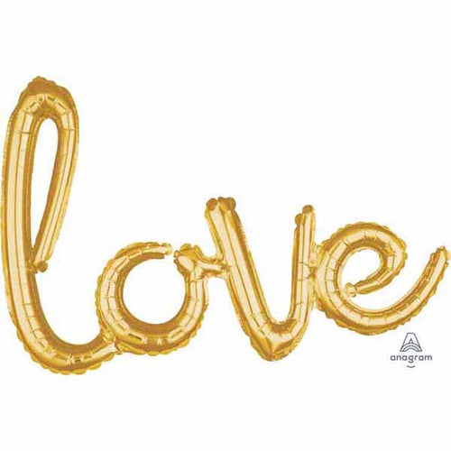 Love Gold Script Foil