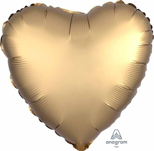 Satin Gold Heart 18