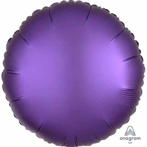 Satin Purple Round 18" Foil Balloon
