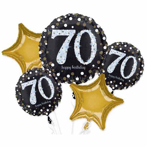 Sparkling Celebration 70th Foil Balloon Set