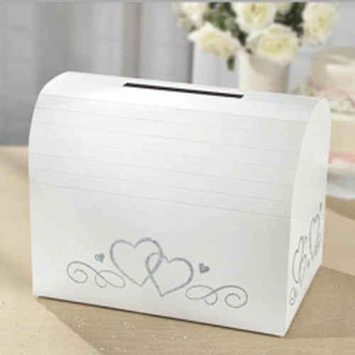 Silver Hearts Cardbox