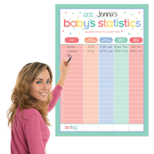 Baby Shower Stat Chart