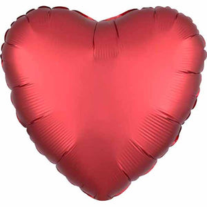 Satin Sangria Heart 18" Foil Balloon