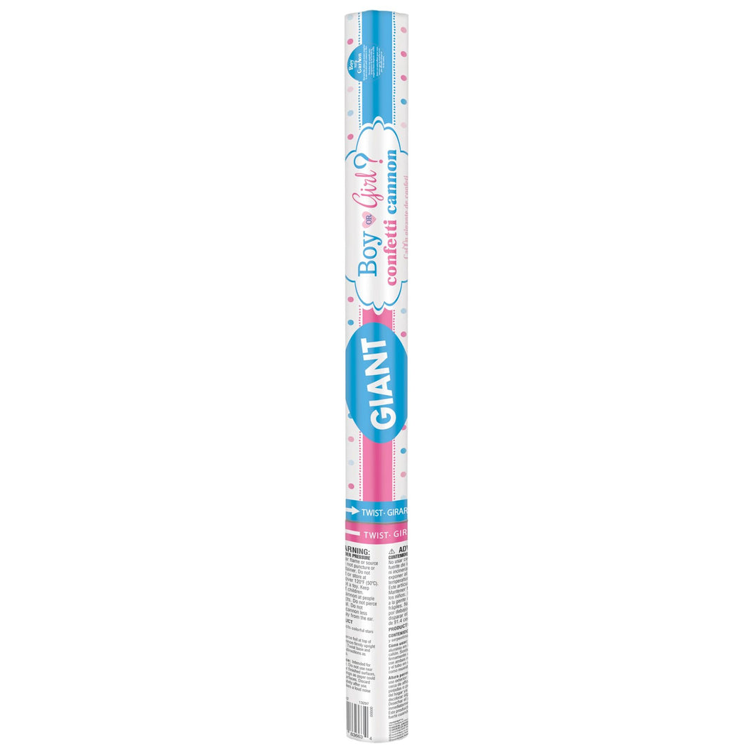 Gender Reveal Confetti Cannon - Boy