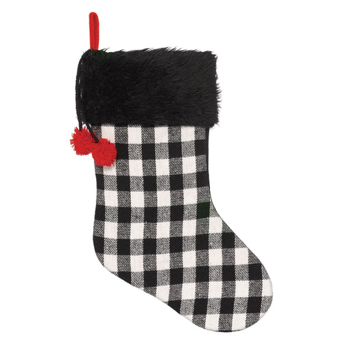 Black and White Christmas Stocking