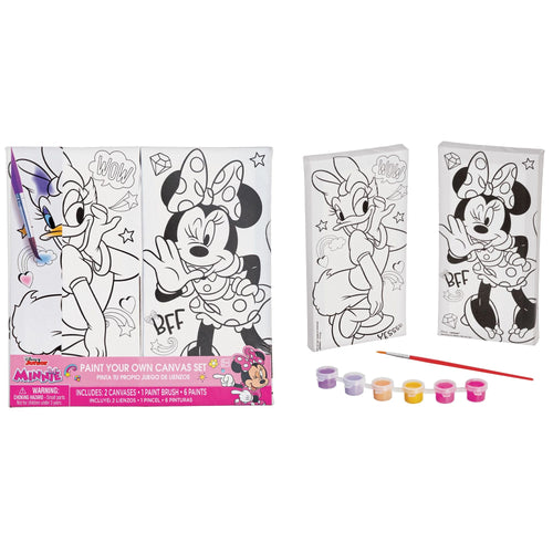 Minnie Mouse Paint Canvas - 2ct