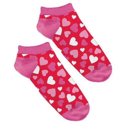 Hearts No-Show Socks