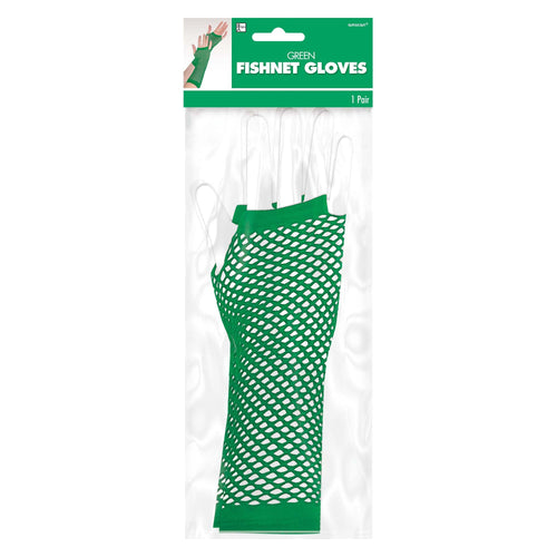 Green Fishnet Gloves