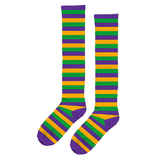 Mardi Gras Knee Socks