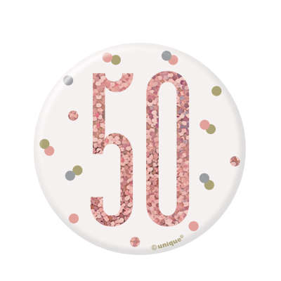 Birthday Glitz 50th Badge