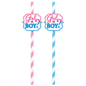 Girl or Boy Paper Straws
