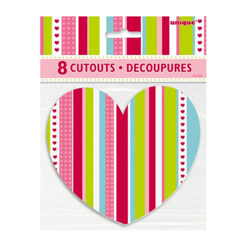 Valentine Stripe Cutouts