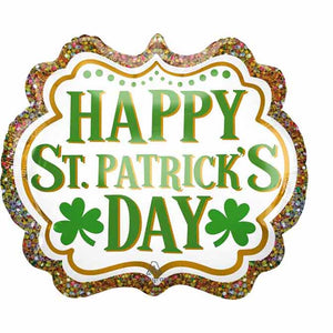 St Pats Glitter 25" Foil Balloon