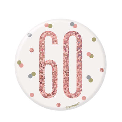 Birthday Glitz 60th Badge