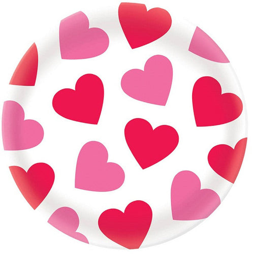 Valentines Hearts Plastic Platter