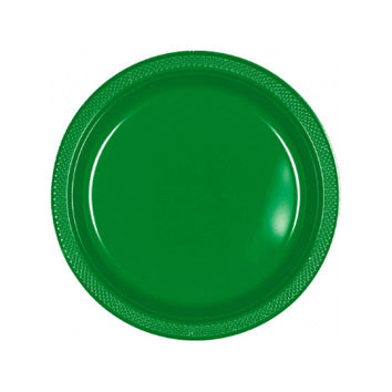 Festive Green Plastic Dessert Plates