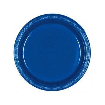 Royal Blue Plastic Dessert Plates