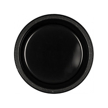 Black Plastic Dessert Plates