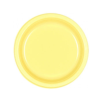 Light Yellow Plastic Dessert Plates