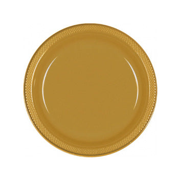 Gold Plastic Dessert Plates