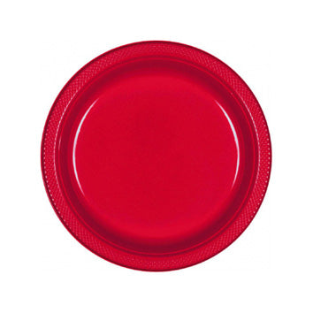 Apple Red Plastic Dessert Plates