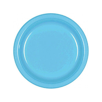 Caribbean Blue Plastic Dessert Plates