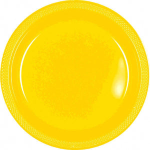 Yellow Plastic Dinner Plates