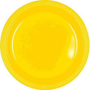 Yellow Plastic Dinner Plates