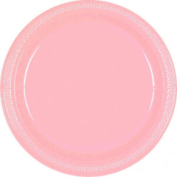 Pink plastic dinner clearance plates