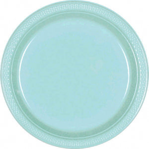 Robins Egg Blue Plastic Dinner Plates The Party Place