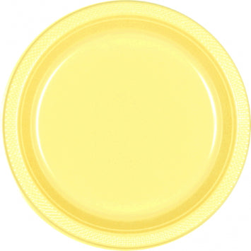 Light Yellow Plastic Dinner Plates