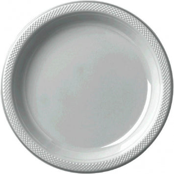 Silver Plastic Dinner Plates