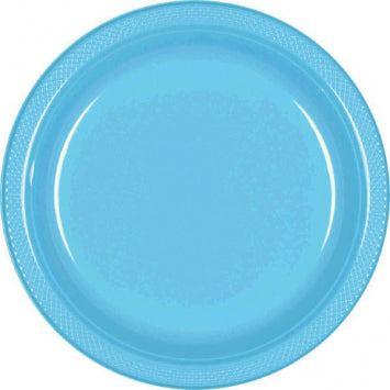 Caribbean Blue Plastic Dinner Plates