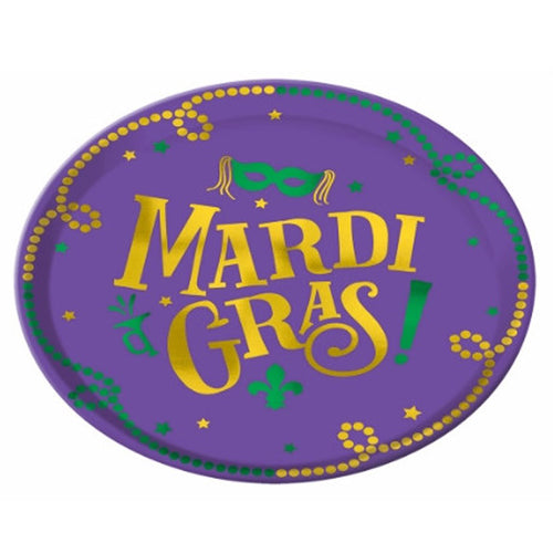 Mardi Gras Plastic Platter