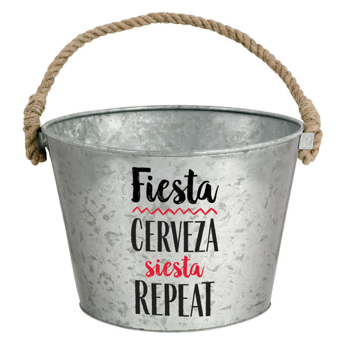 Fiesta Galvanized Metal Bucket