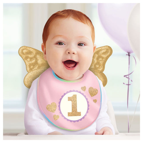 First Birthday Bib & Angel Wings