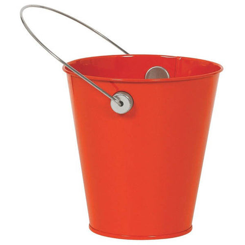 Metal Bucket - Orange