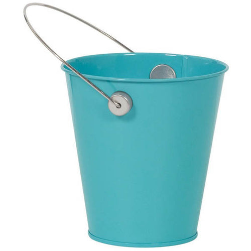 Metal Bucket - Caribbean Blue