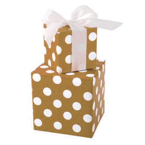 Gold Polka Dot Gift Wrap