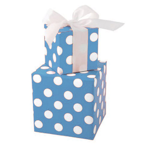 Caribbean Blue Polka Dot Gift Wrap