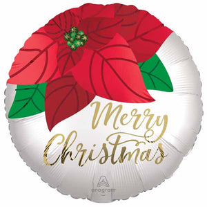 Christmas Poinsettia 18" Foil Balloon