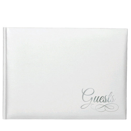 White and Silver Guestbook