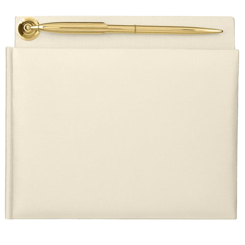Ivory Guestbook with Pen
