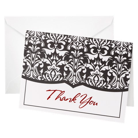 Damask Thank You Notes