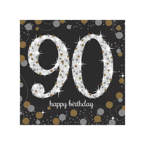 Sparkling Celebration 90th Beverage Napkins