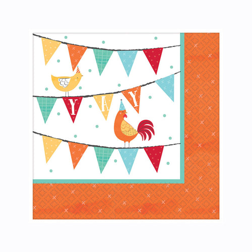 Barnyard Birthday Beverage Napkins