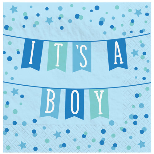 Blue Banner Baby Luncheon Napkins