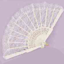 White Lace Fan